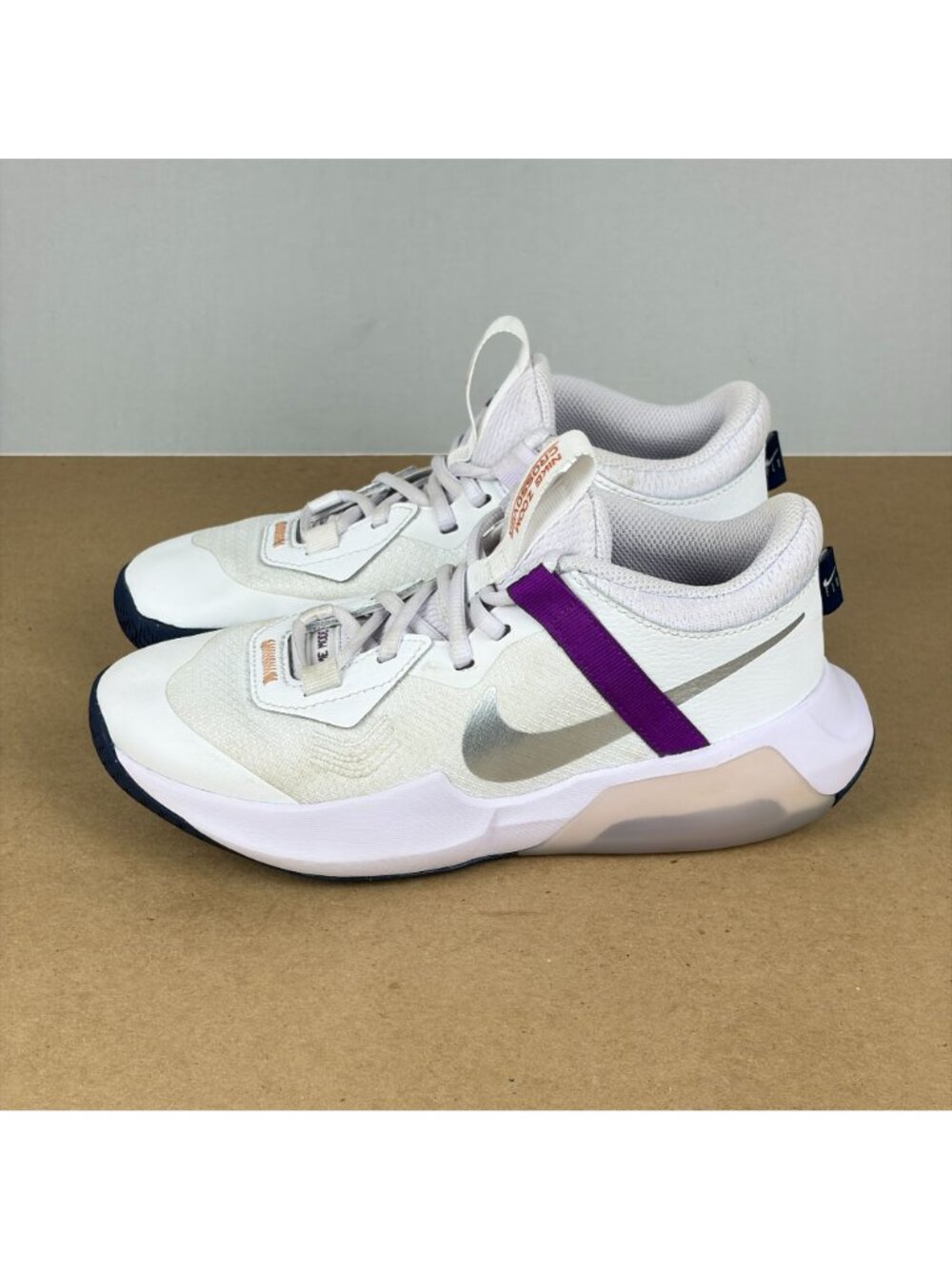 Nike Zoom Crossover Game Mode Basketball Shoes Youth 4Y White Purple Athletic - Picture 10 of 10